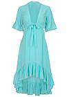 Ghost with background front view Ruffle Trim Cover-Up Dress