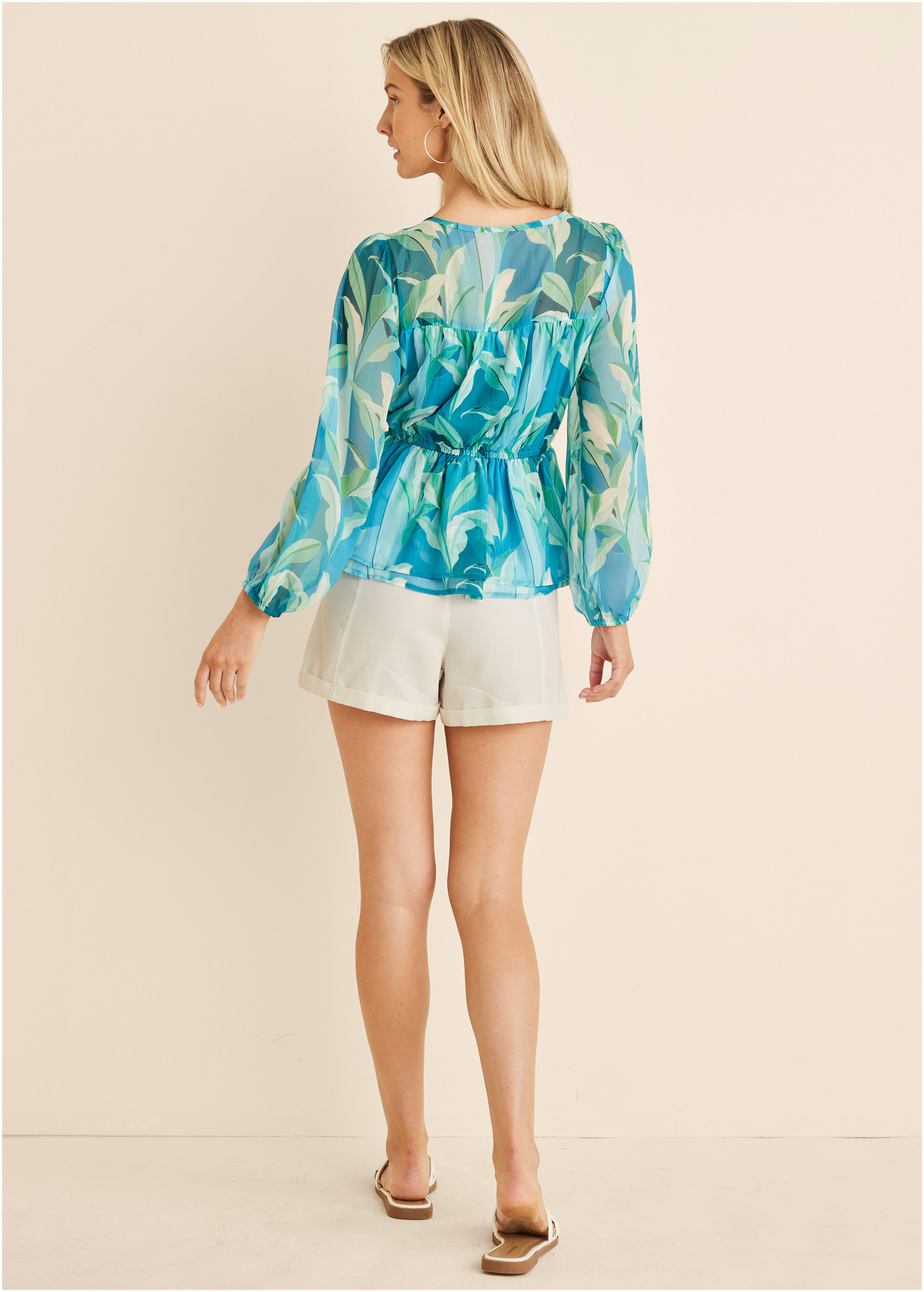 SHEER BEAUTY BLOUSE in Botanical Beauty | VENUS