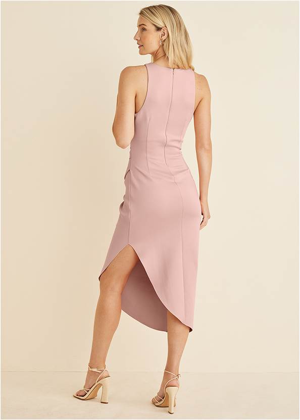BACK View Ruched Bodycon Dress
