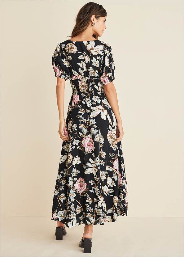 Full back view Floral Maxi Dress