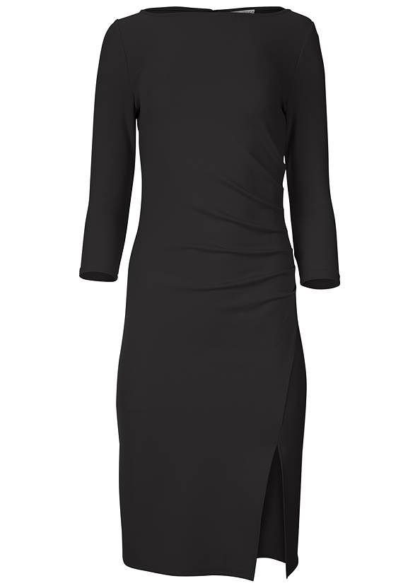 Ghost with background front view Ruched Midi Dress