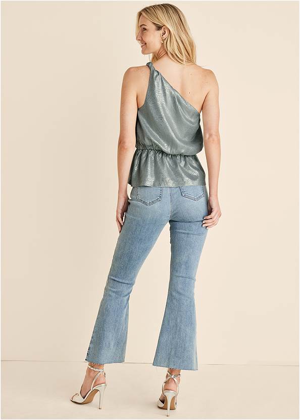 Full back view One Shoulder Twist Top