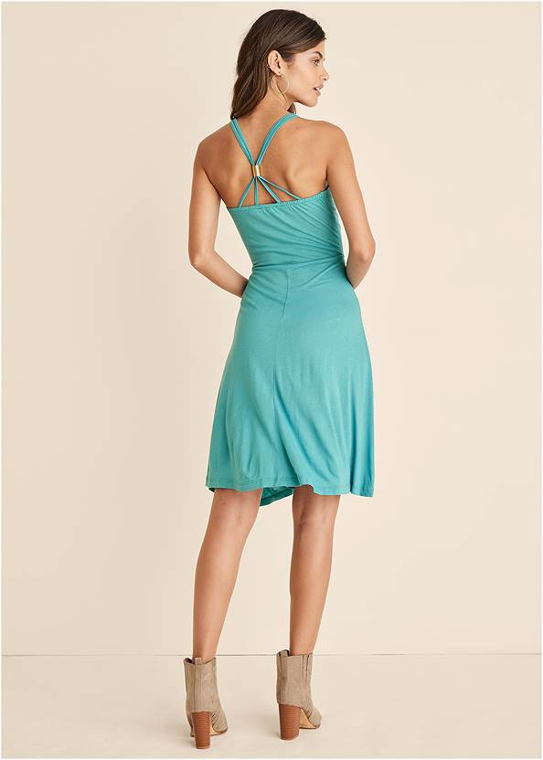 Full back view Strappy Back Dress