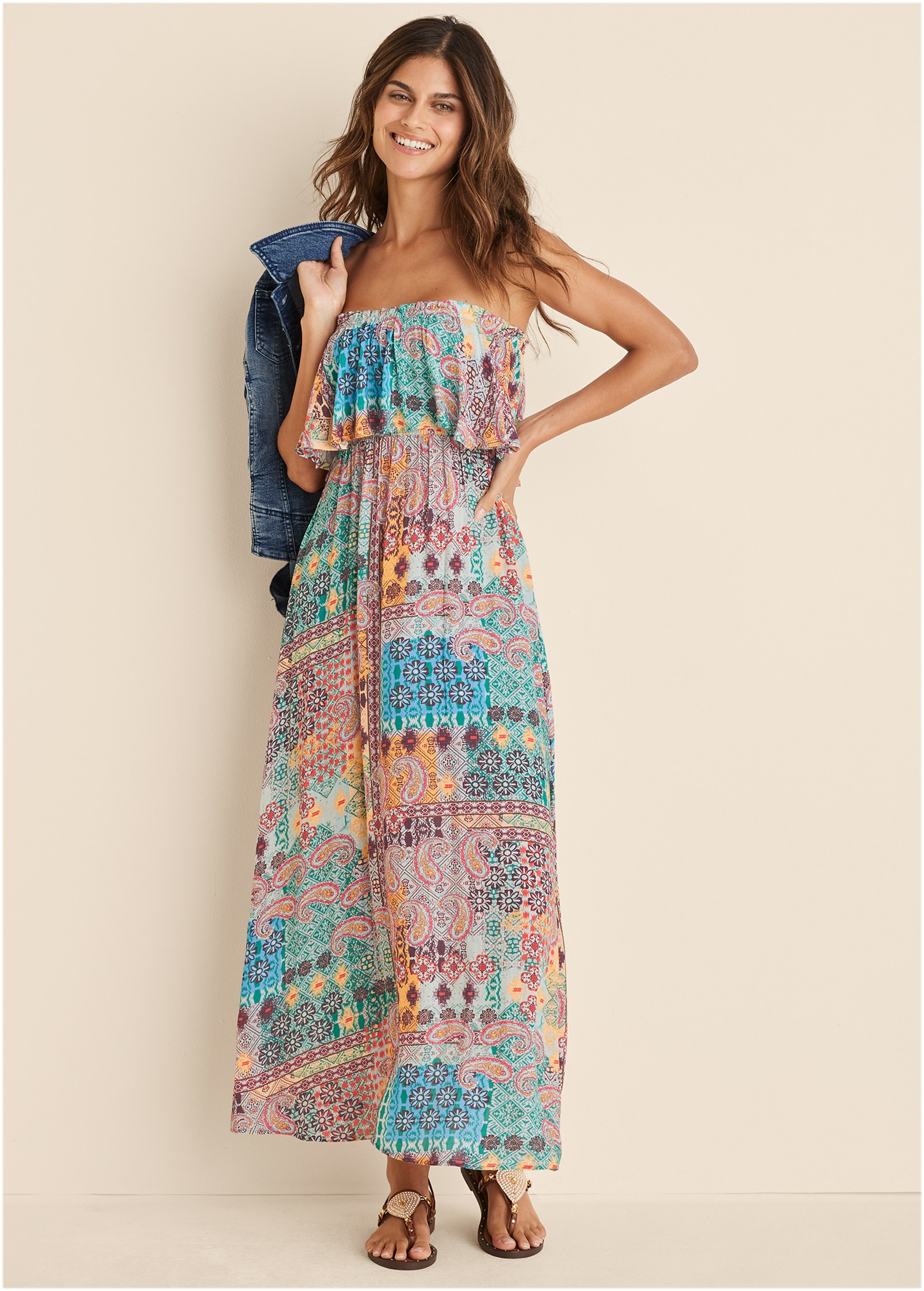 Paisley Print Maxi Dress