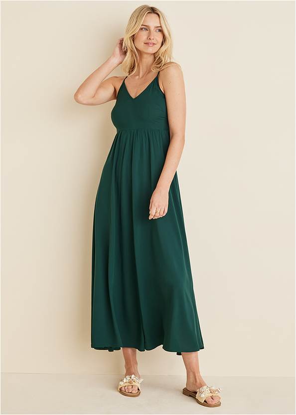 Full front view Tie Back Maxi Dress