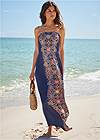 Front View Bandeau Maxi Cover-Up Dress