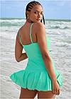 Full back view Skirted Bandeau One-Piece
