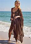 Front View  Shimmer Kimono Cover-Up
