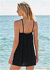 Full back view Crinkle Cover-Up Dress