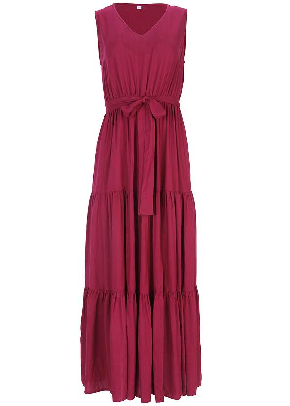 Ghost with background front view Wrap Tiered Maxi Dress