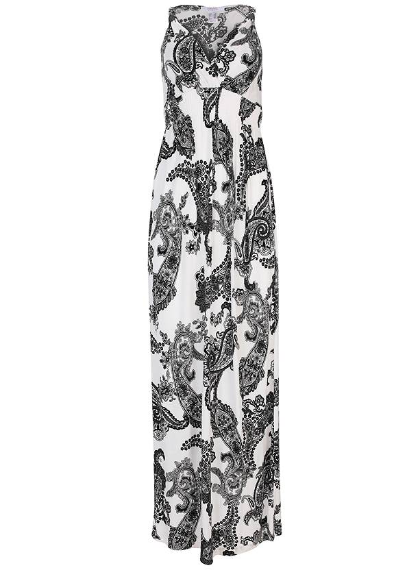 Ghost with background front view Paisley Print Maxi Dress