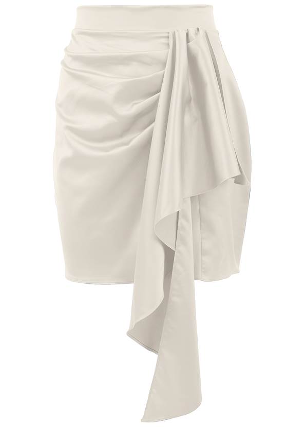Ghost with background front view Ruffle Mini Skirt