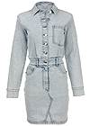 Ghost with background front view Denim Shirt Dress