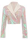 Ghost with background front view Pearl Sequin Cropped Blazer