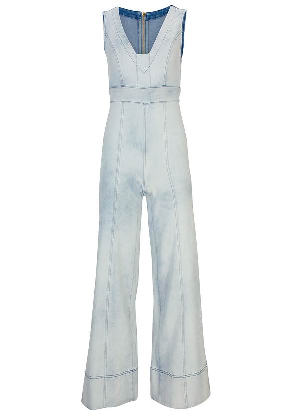Ghost with background  view Stretch Denim Jumpsuit