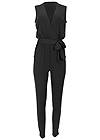 Ghost with background front view Wrap Tie Jumpsuit