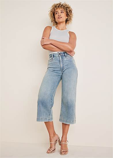 Sophia Wide Leg Crop Jeans