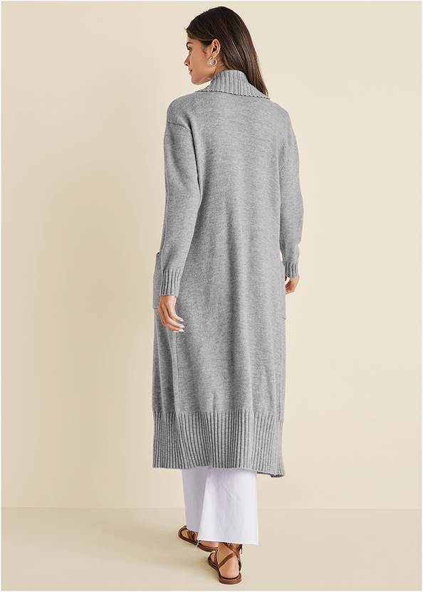 Full back view Cardigan Duster