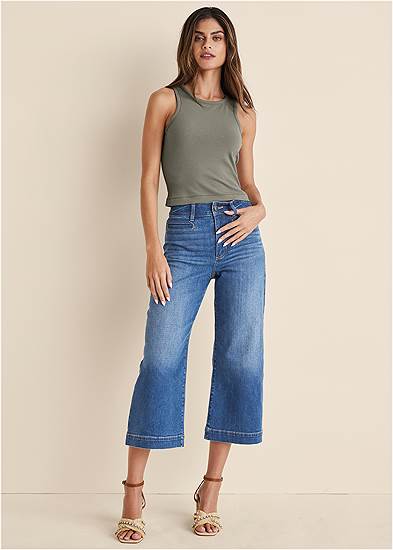 Sophia Wide Leg Crop Jeans