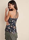 Cropped back view Back Detail Printed Tank