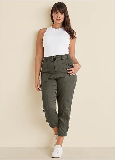 Plus Size Relaxed Twill Straight Pant