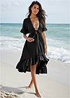 Front View  Ruffle Trim Cover-Up Dress