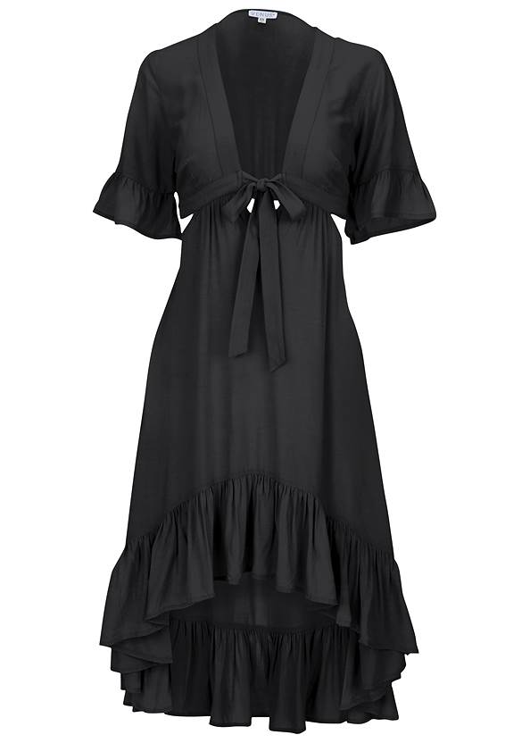 Ghost with background front view  Ruffle Trim Cover-Up Dress