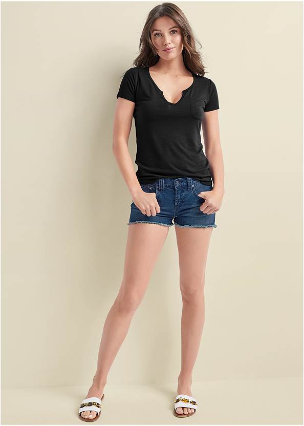 Full Front View Casual Pocket Tee