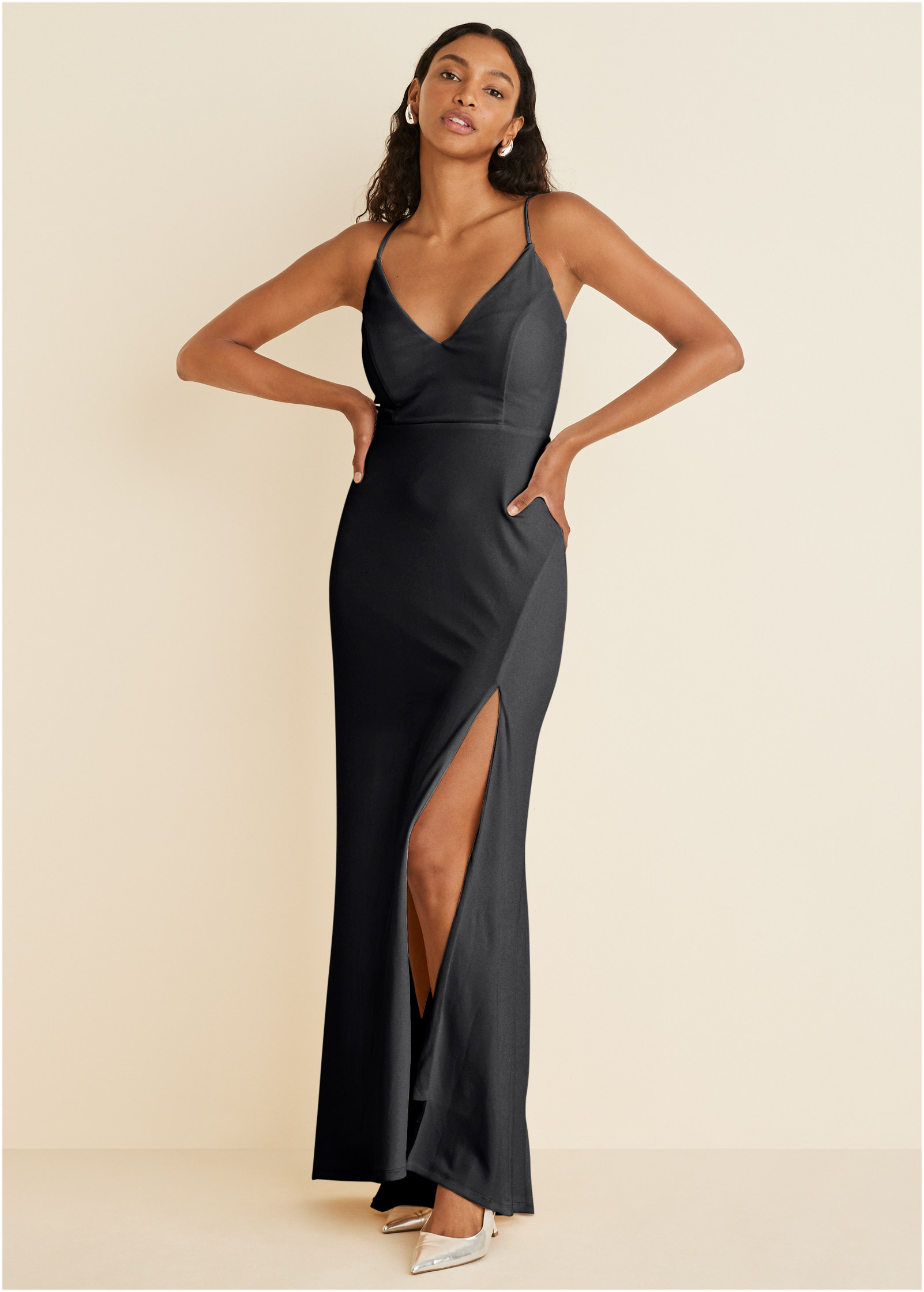 Matte Jersey Maxi Dress in Black VENUS