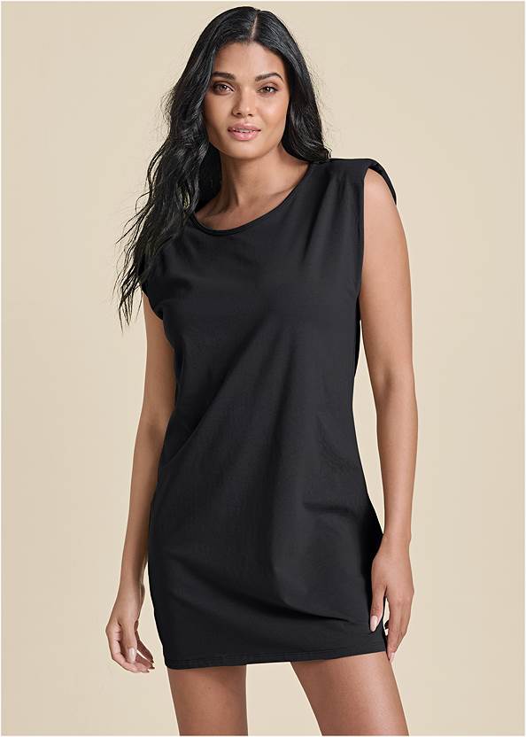 Cropped front view Easy Shift Dress