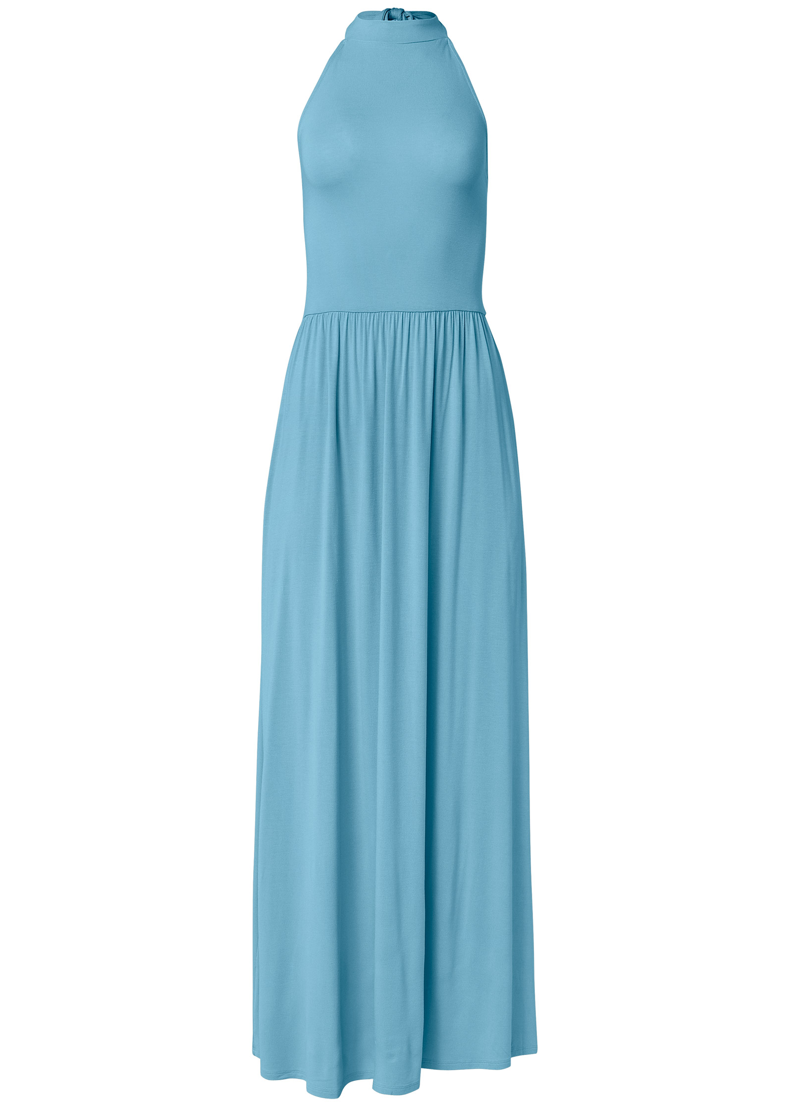 High Neck Maxi Dress in Blue | VENUS
