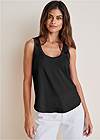 Cropped Front View Scoop Neck Tank