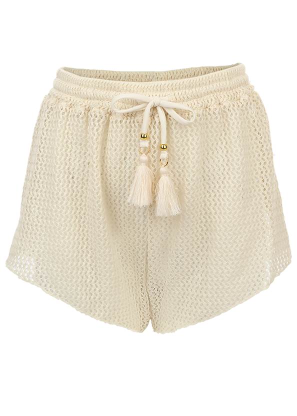 Alternate View Crochet Cover-Up Shorts