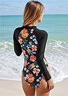 Back View Long Sleeve One-Piece