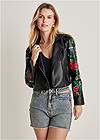 Alternate View Printed Faux-Leather Jacket