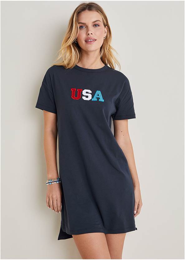 Cropped front view T-Shirt Dress