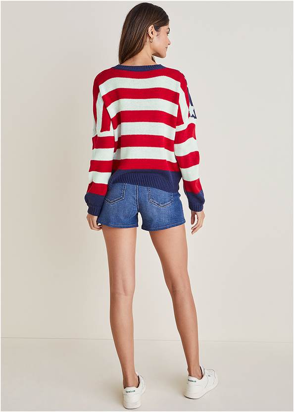 BACK View Stars And Stripes Sweater