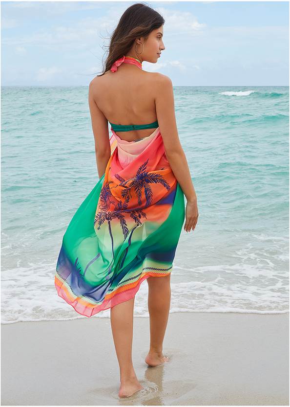 Full back view Pareo Swim Cover-Up