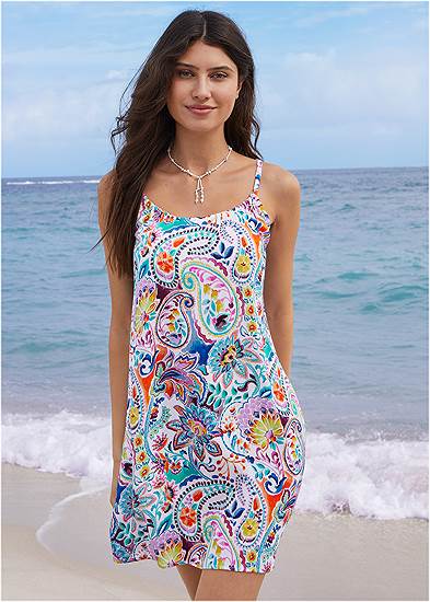 Crinkle Cover-Up Dress