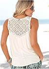 Detail back view Lace Inset Tank