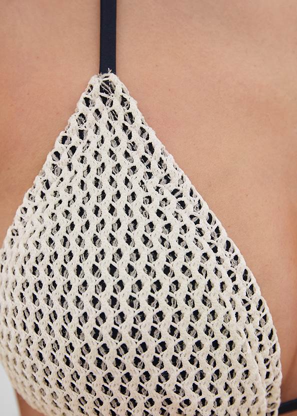 Detail front view Crochet Triangle Top