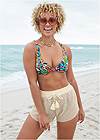 Front View  Crochet Cover-Up Shorts