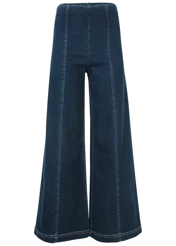 Alternate View Pull On Wide Leg Jeans