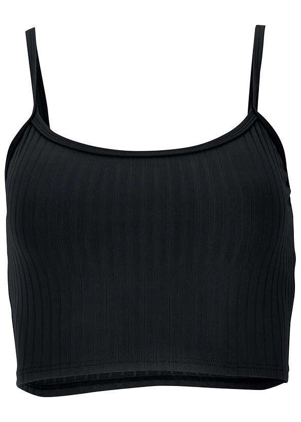 Ghost with background front view Superrib Swim Crop Top