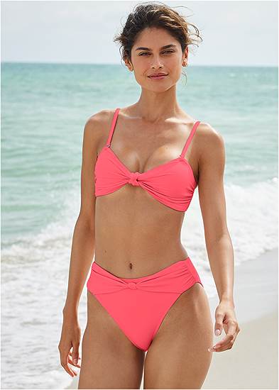 New Venus Swim Twist Front Bandeau Bikini Top Size 34B Mix N Match