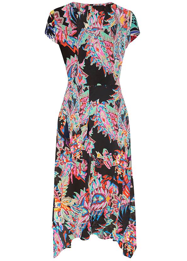 Ghost with background  view Floral Printed Dress