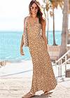 Full front view Faux Wrap Maxi Dress