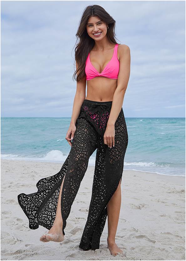 Lace Cover-Up Pants,Antigua Twist Bikini Top,Malibu Bikini Bottom