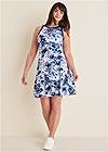 Front View Fit And Flare Mini Dress