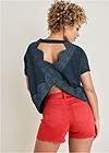 BACK View Hacci Cross Back Top